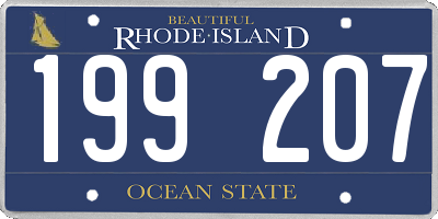 RI license plate 199207