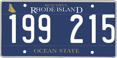 RI license plate 199215