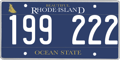 RI license plate 199222