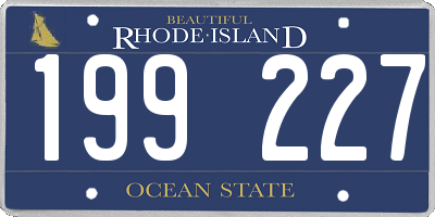 RI license plate 199227