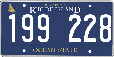 RI license plate 199228
