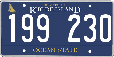 RI license plate 199230