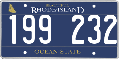 RI license plate 199232
