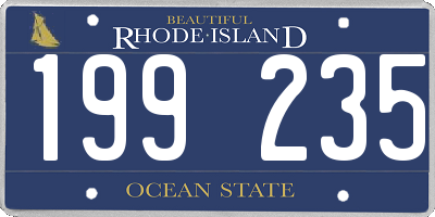 RI license plate 199235