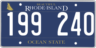 RI license plate 199240