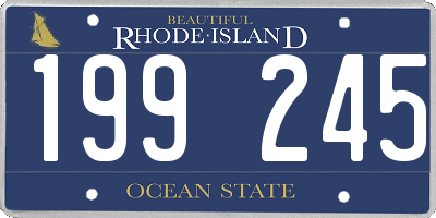 RI license plate 199245