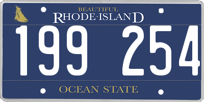 RI license plate 199254