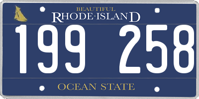 RI license plate 199258