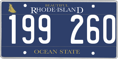 RI license plate 199260