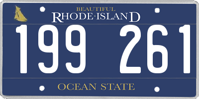 RI license plate 199261