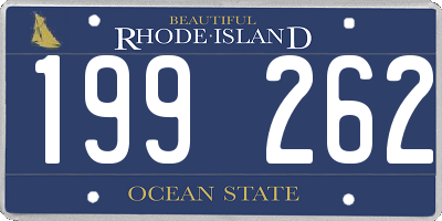 RI license plate 199262