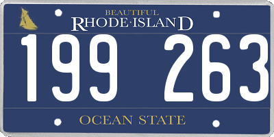 RI license plate 199263