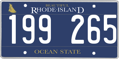 RI license plate 199265