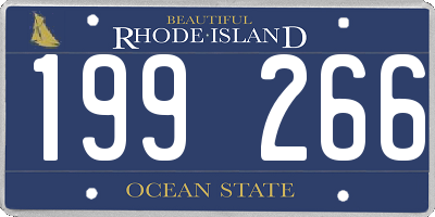 RI license plate 199266