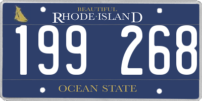 RI license plate 199268