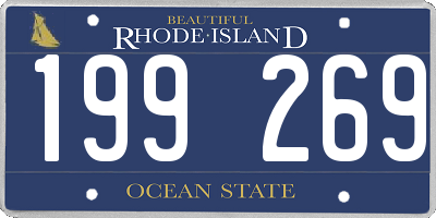 RI license plate 199269