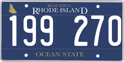 RI license plate 199270