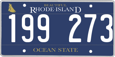 RI license plate 199273