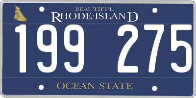 RI license plate 199275