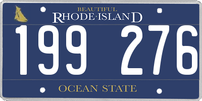RI license plate 199276