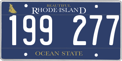 RI license plate 199277