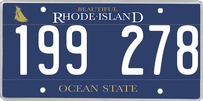 RI license plate 199278
