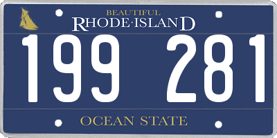 RI license plate 199281