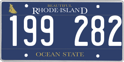 RI license plate 199282