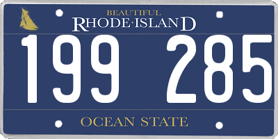 RI license plate 199285