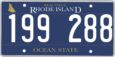 RI license plate 199288
