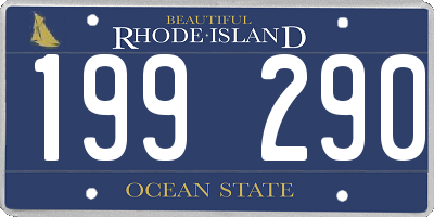 RI license plate 199290