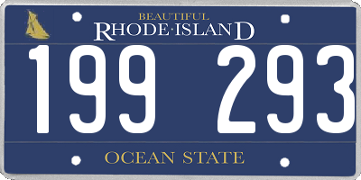 RI license plate 199293