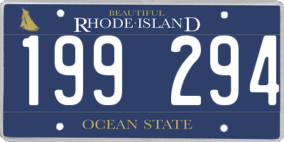 RI license plate 199294