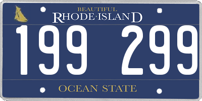 RI license plate 199299
