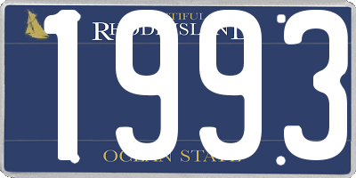 RI license plate 1993