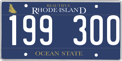 RI license plate 199300