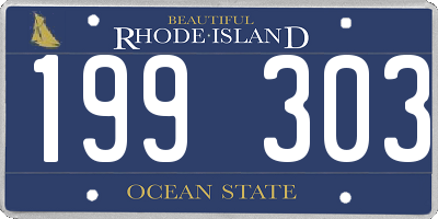 RI license plate 199303