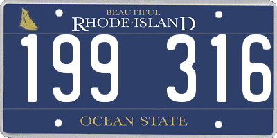 RI license plate 199316