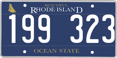 RI license plate 199323