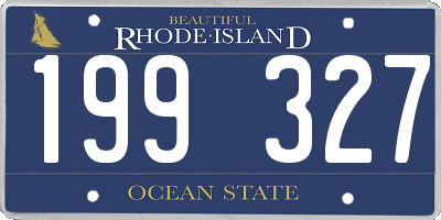 RI license plate 199327