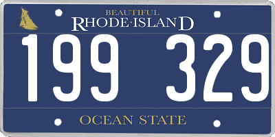 RI license plate 199329