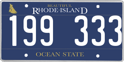 RI license plate 199333