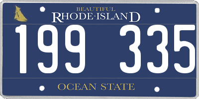 RI license plate 199335