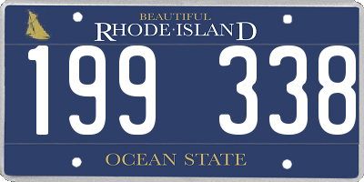 RI license plate 199338