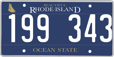 RI license plate 199343