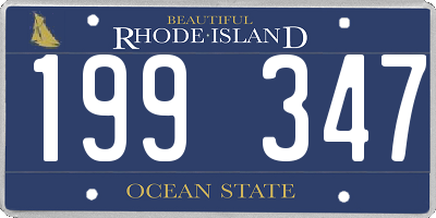 RI license plate 199347