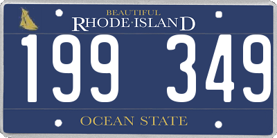 RI license plate 199349