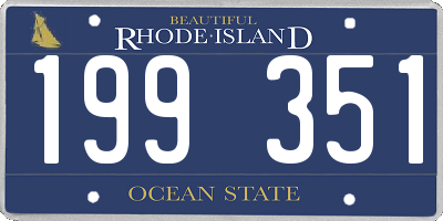 RI license plate 199351