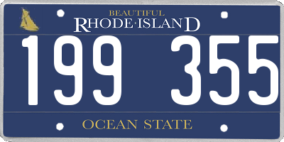 RI license plate 199355