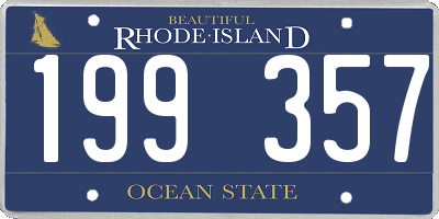 RI license plate 199357
